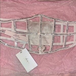 Victoria's Secret Sparkling Silver and White Belt